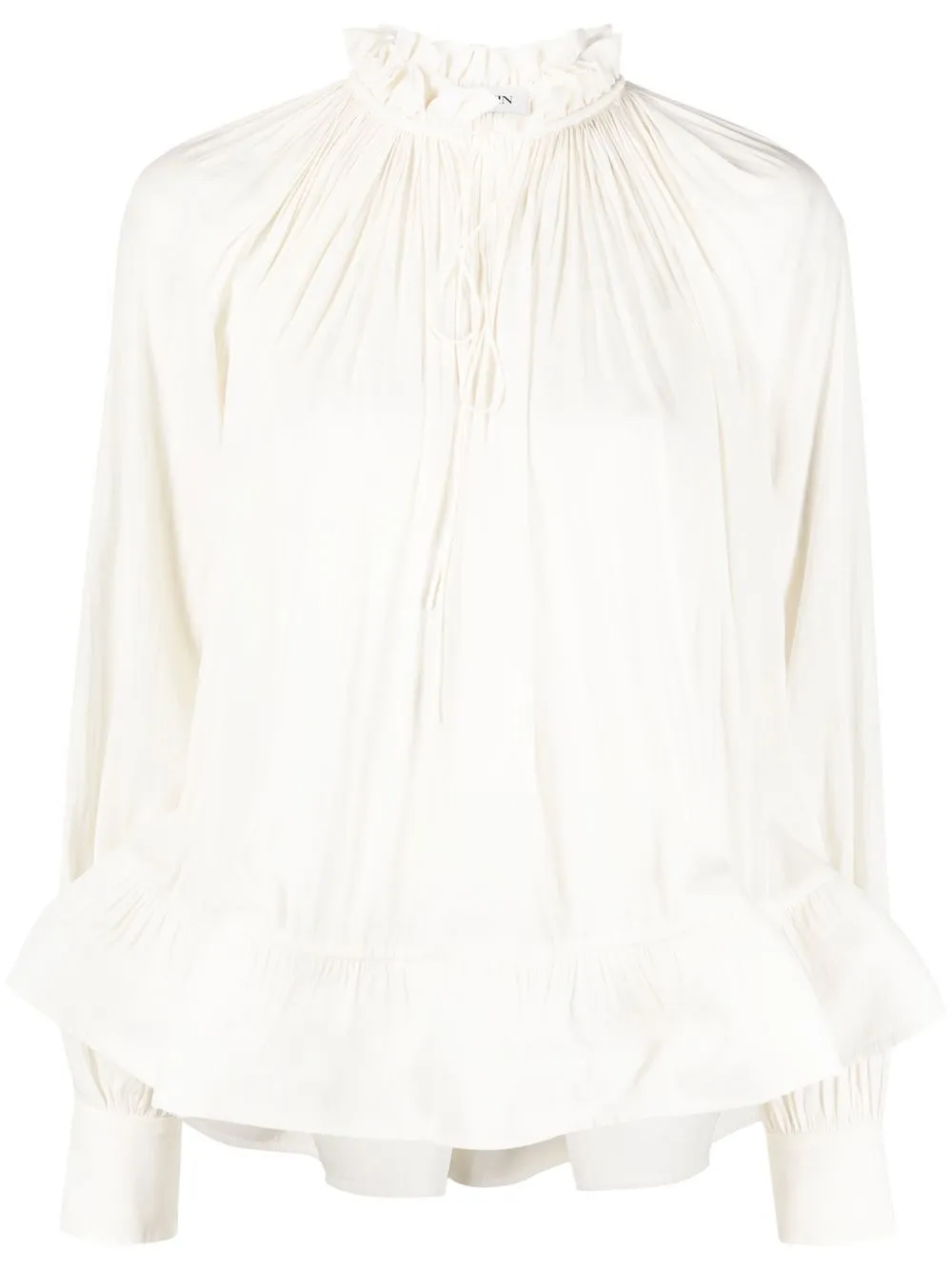 

Lanvin ruffled-detail long-sleeved blouse - White