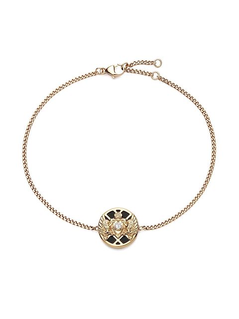 Balmain Pulseira de corrente Emblem em ouro 18k