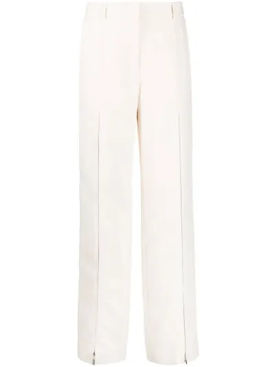 zip-cuff straight leg trousers | Nina 