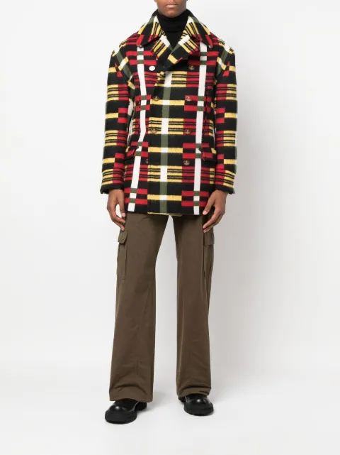 Vivienne Westwood check-print double-breasted coat 3D010002W009OSI - 1