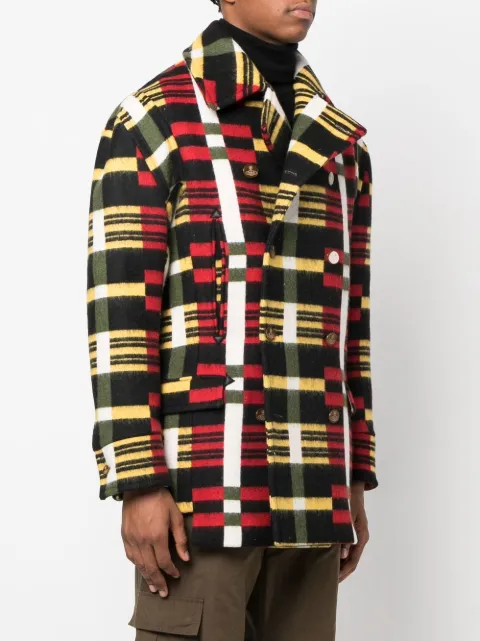 Vivienne Westwood check-print double-breasted coat 3D010002W009OSI - 3