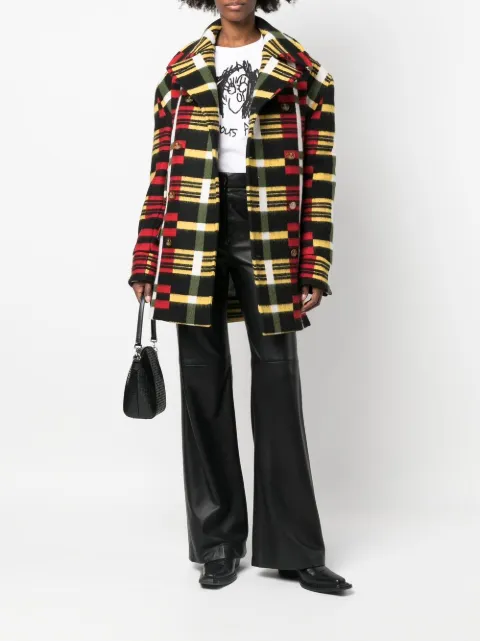Vivienne Westwood check-print double-breasted coat 3D010002W009OSI - 2