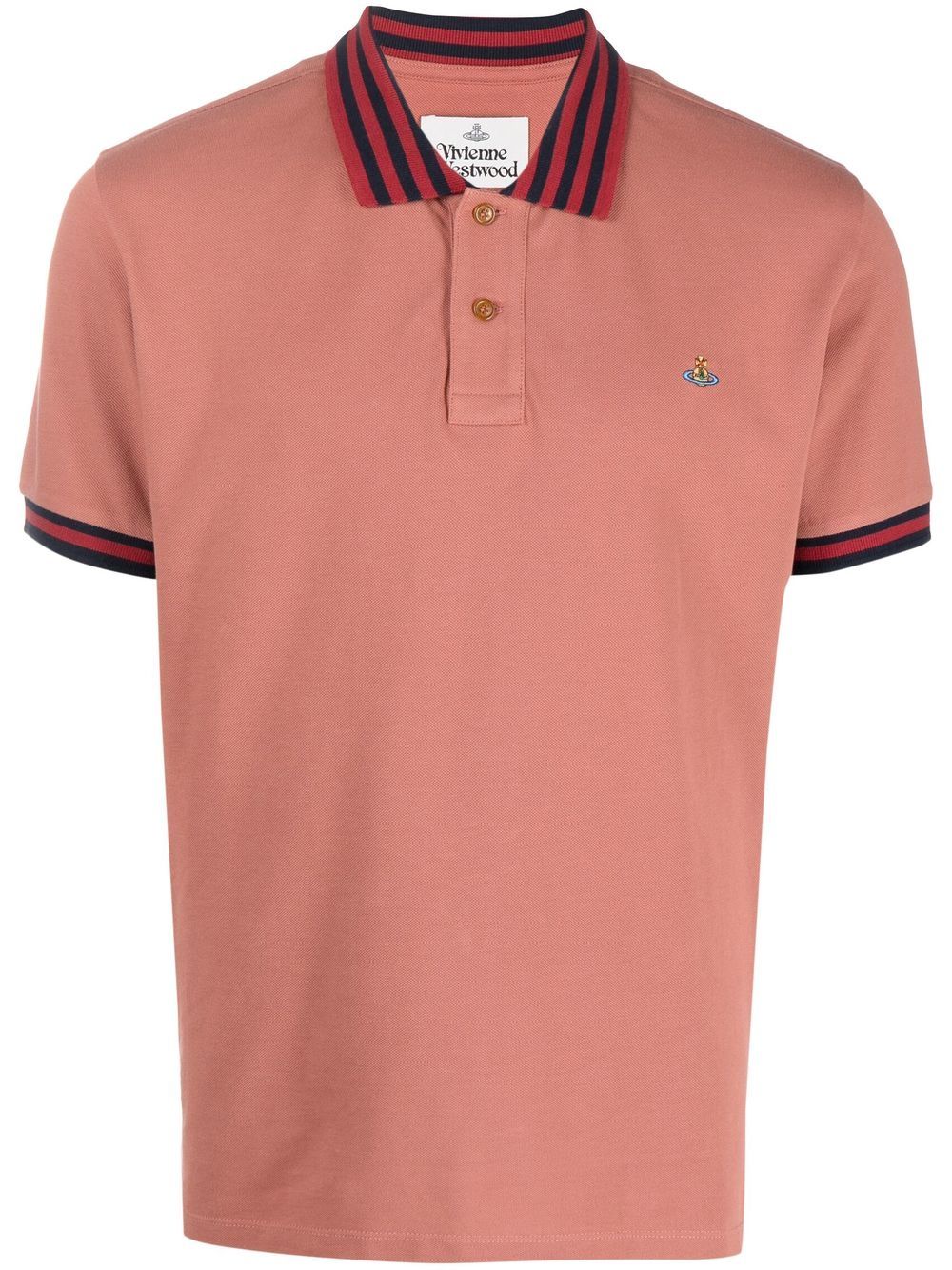 

Vivienne Westwood playera tipo polo con logo bordado - Rosado