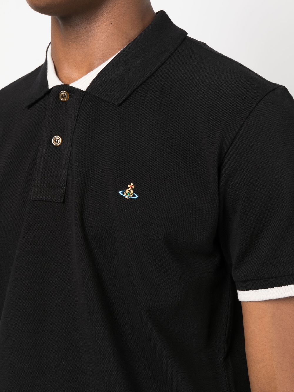 Vivienne Westwood Logo Embroidered Polo Shirt - Farfetch