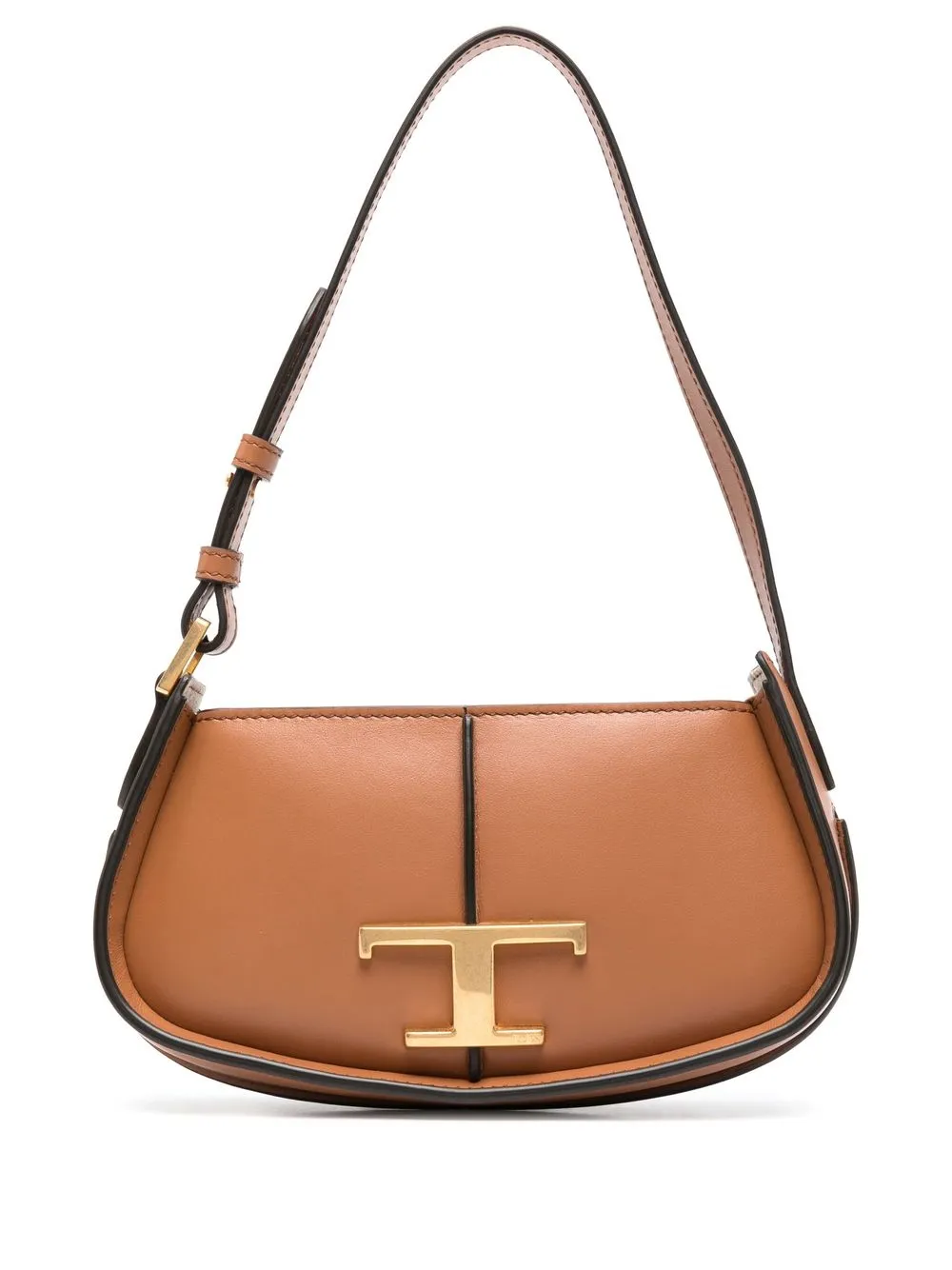 

Tod's logo-plaque leather shoulder bag - Brown