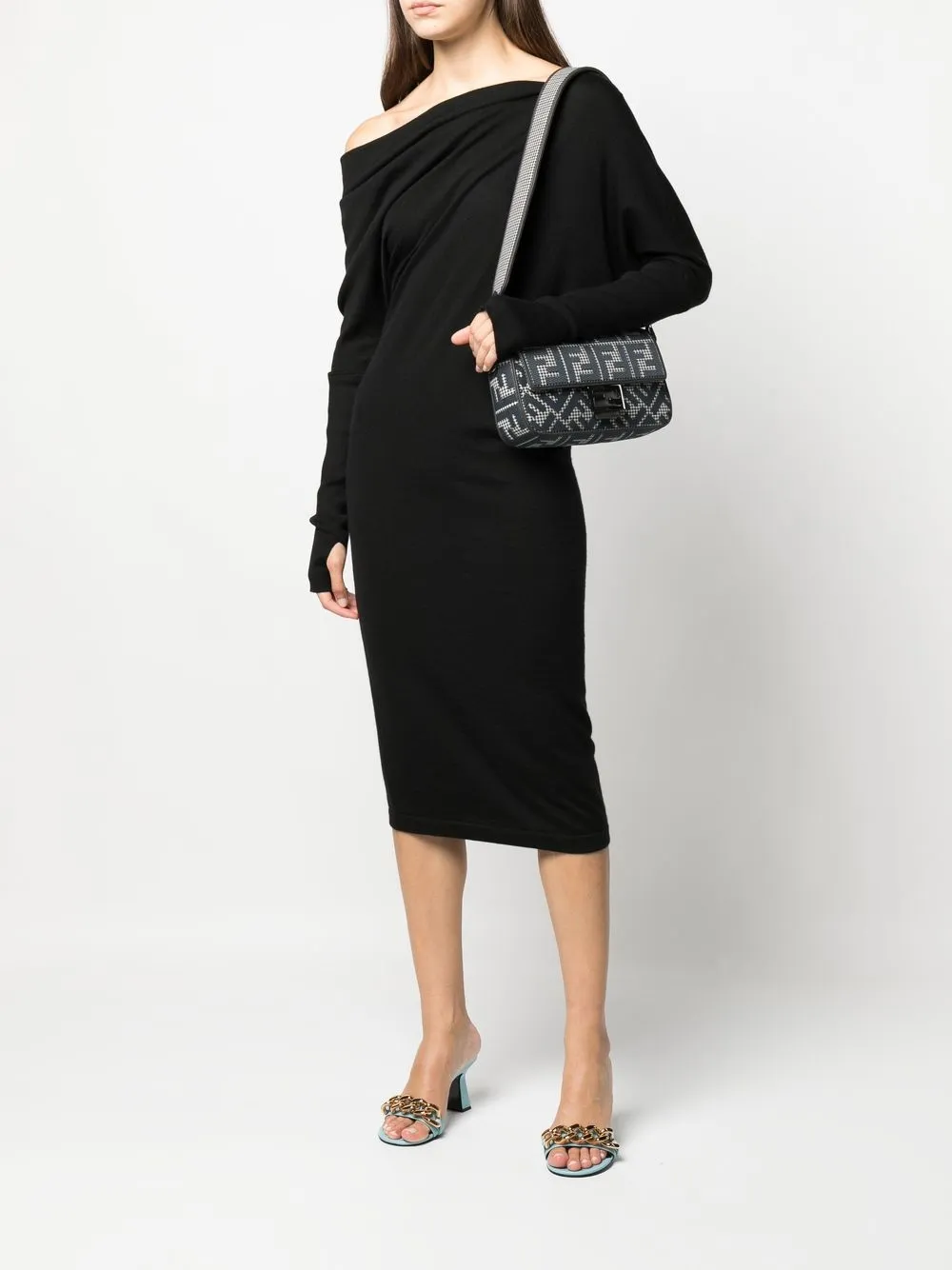 FENDI houndstooth-pattern baguette bag | Image 2