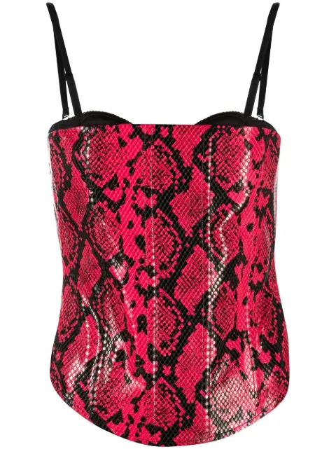 Miaou Chuck snakeskin-print corset