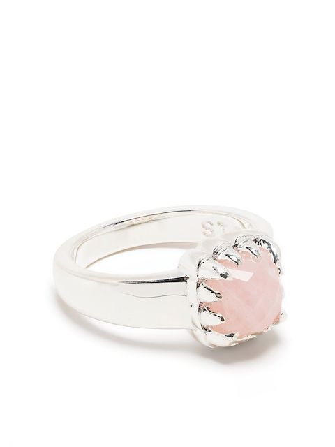 Stolen Girlfriends Club Baby Claw rose-quartz ring 
