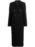 TOTEME double-breasted wool overcoat - Black