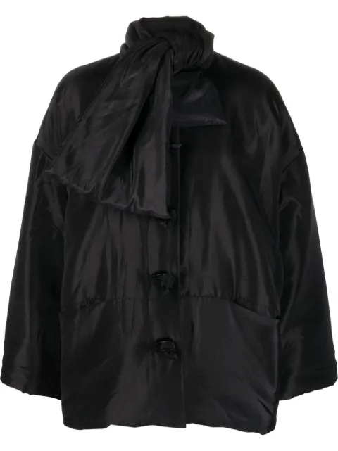 TOTEME padded-scarf short jacket