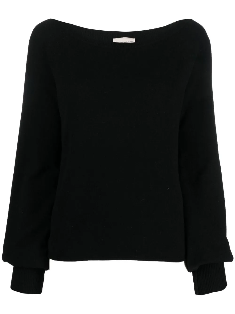 

Semicouture top con cuello redondo - Negro