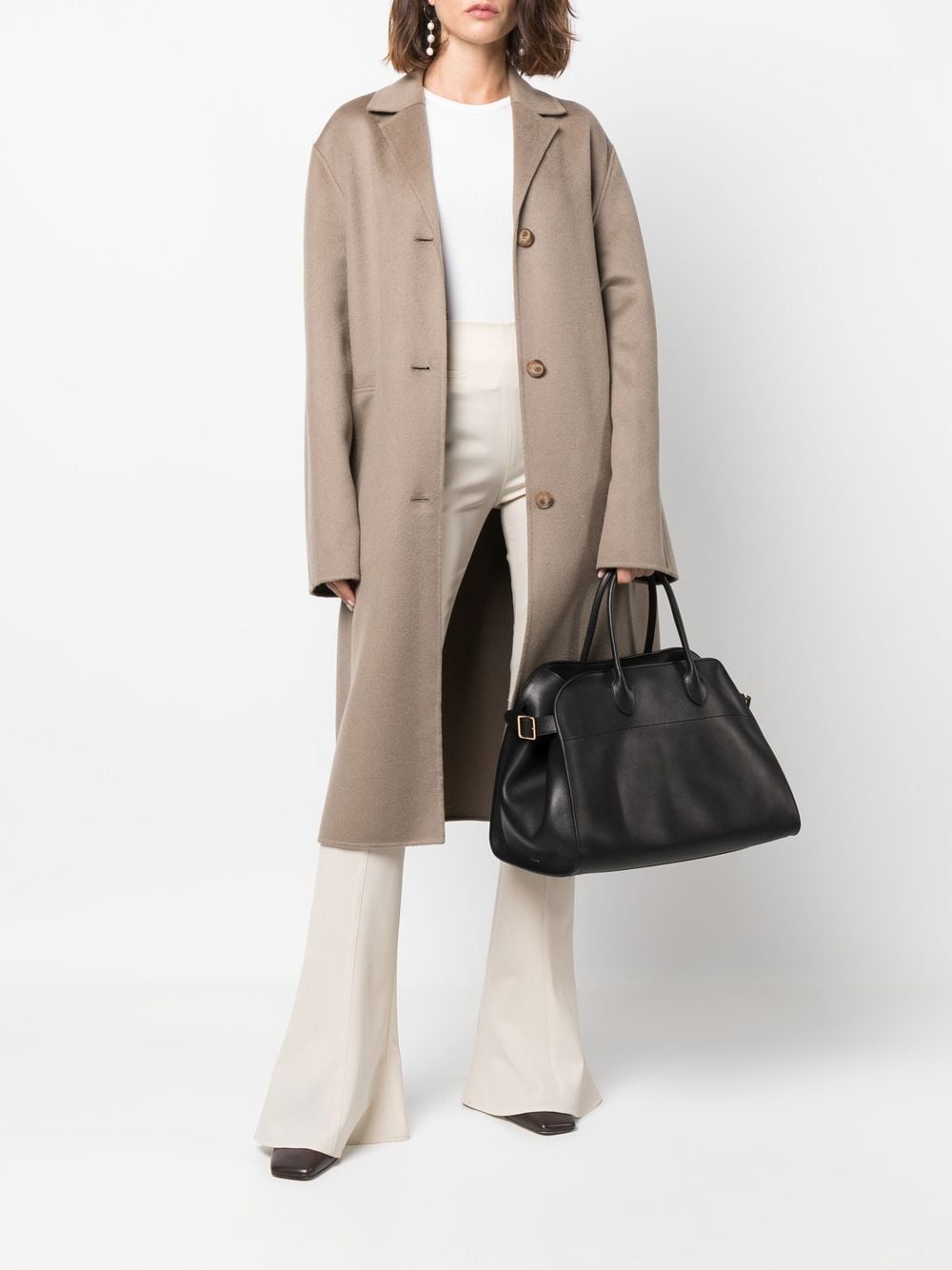 The Row Oversized Leather Tote Bag - Farfetch