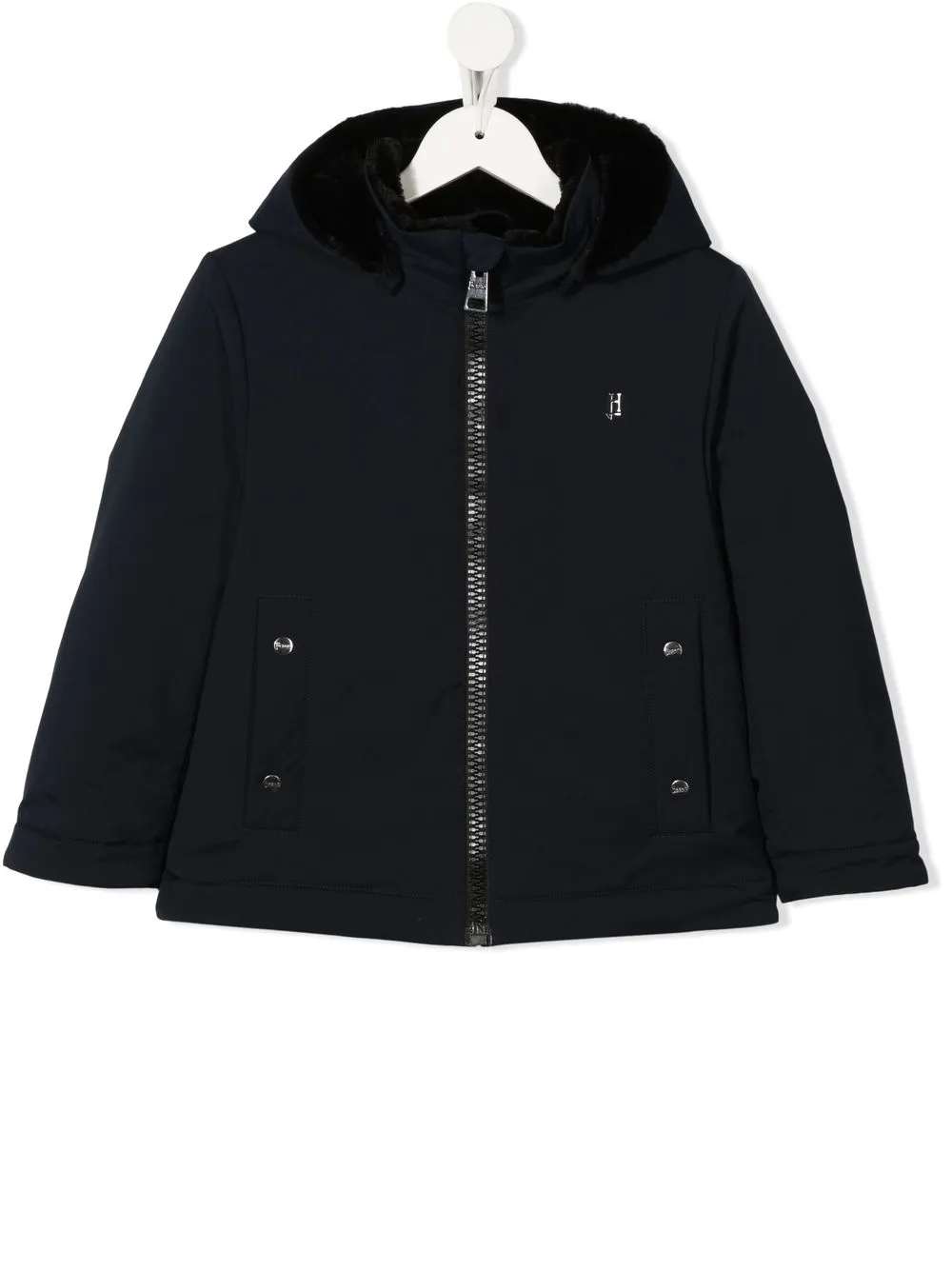 

Herno Kids chamarra con placa del logo - Azul