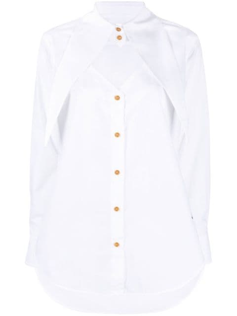 Vivienne Westwood 디컨스트럭티드 버튼 업 셔츠
