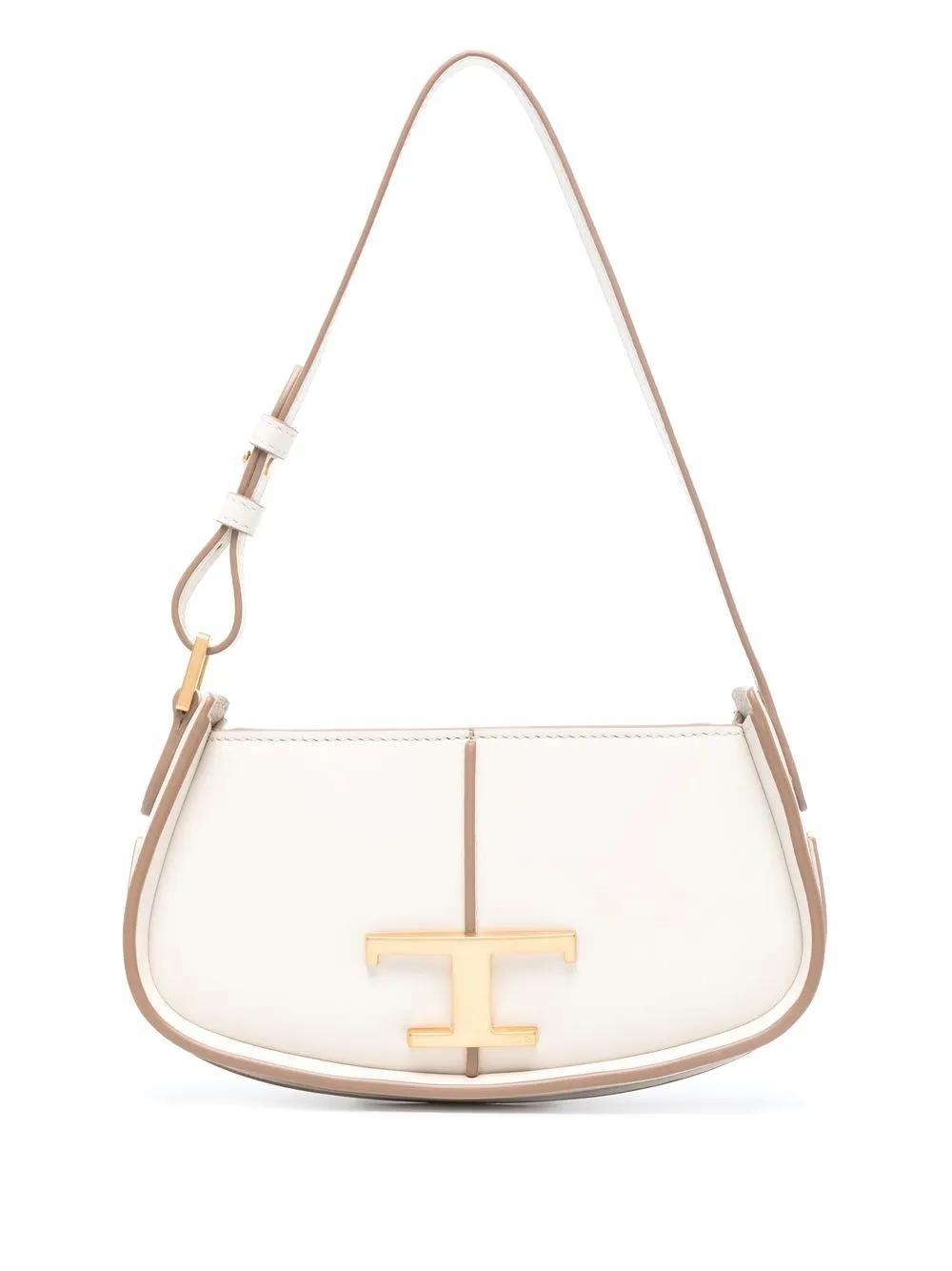 

Tod's logo-lettering leather shoulder bag - White