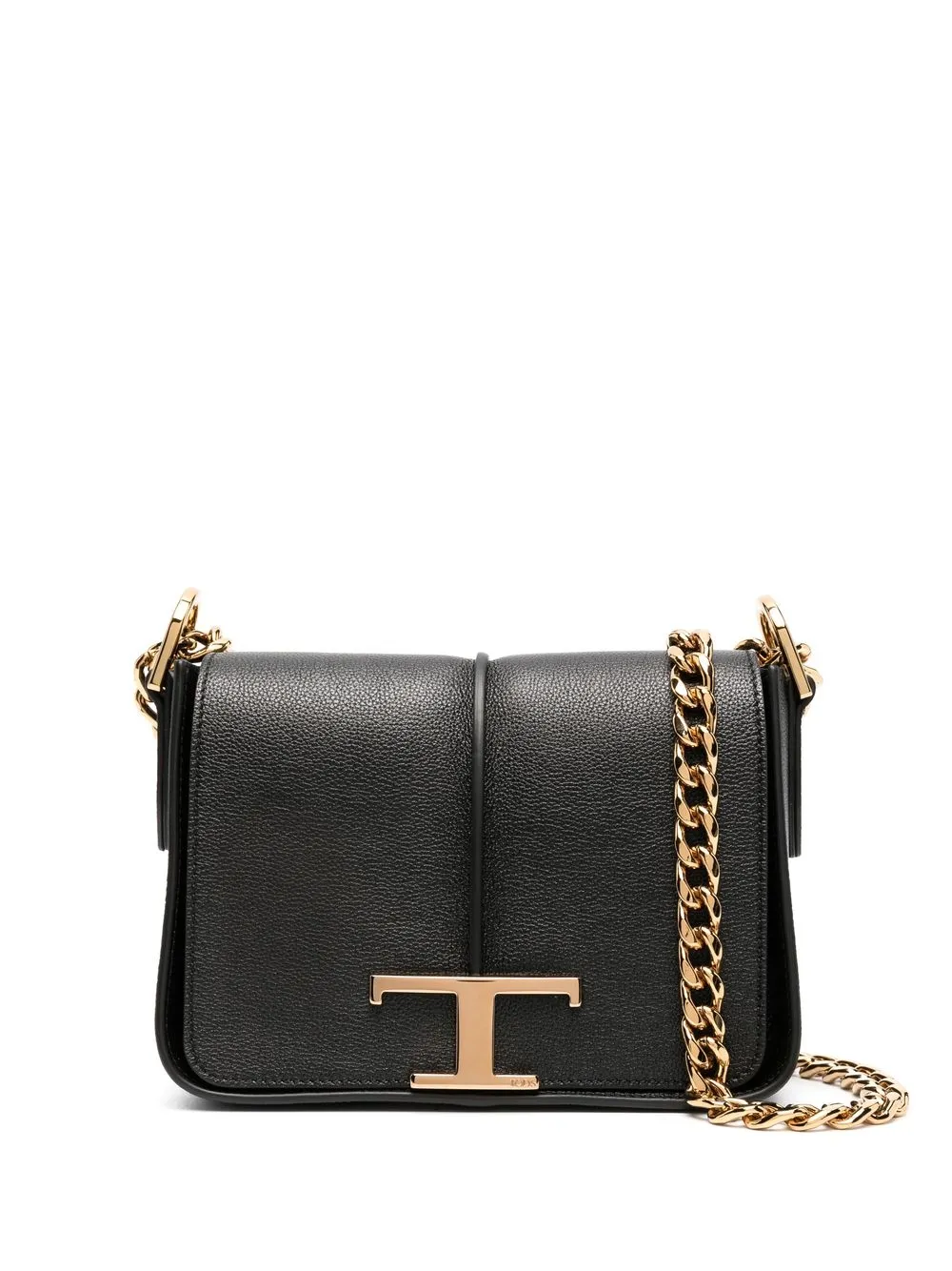 

Tod's bolsa de hombro con placa del logo - Negro