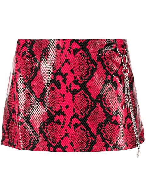 Miaou Fig snakeskin-print skirt