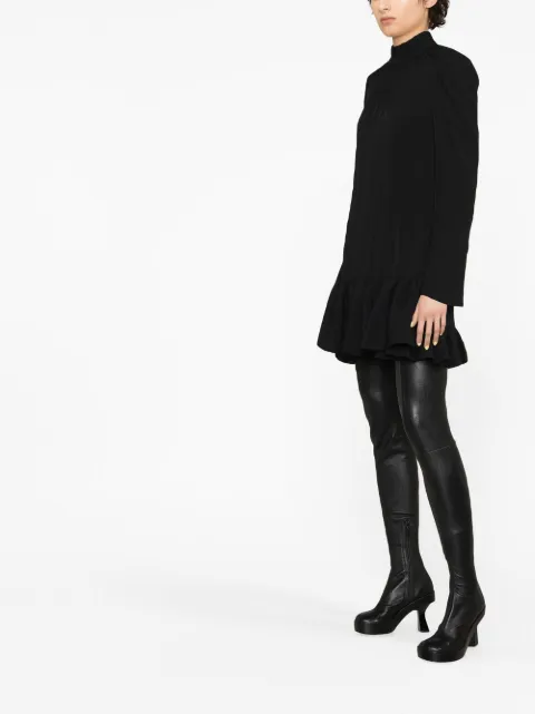 Rabanne frilled-hem short dress 23SCRO518AC0069 - 3