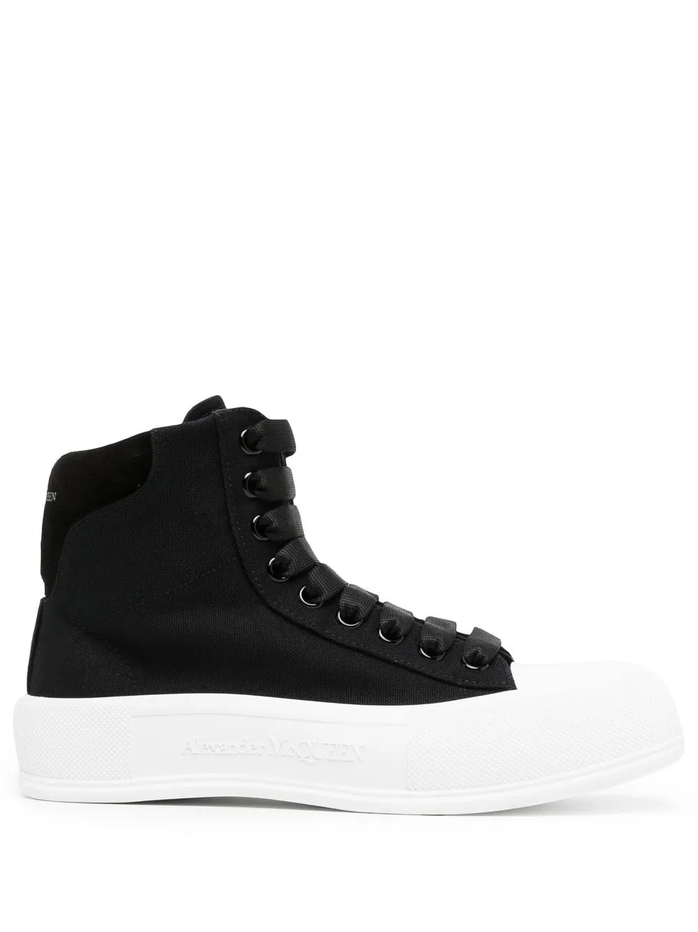 

Alexander McQueen tenis altos con plataforma - Negro