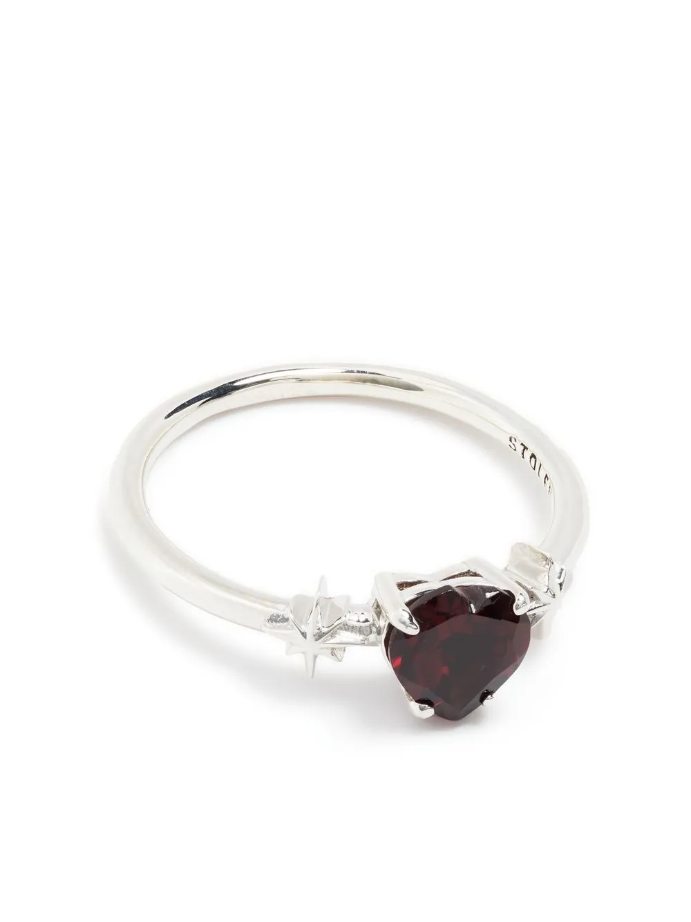 

Stolen Girlfriends Club heart-shaped garnet ring - Red