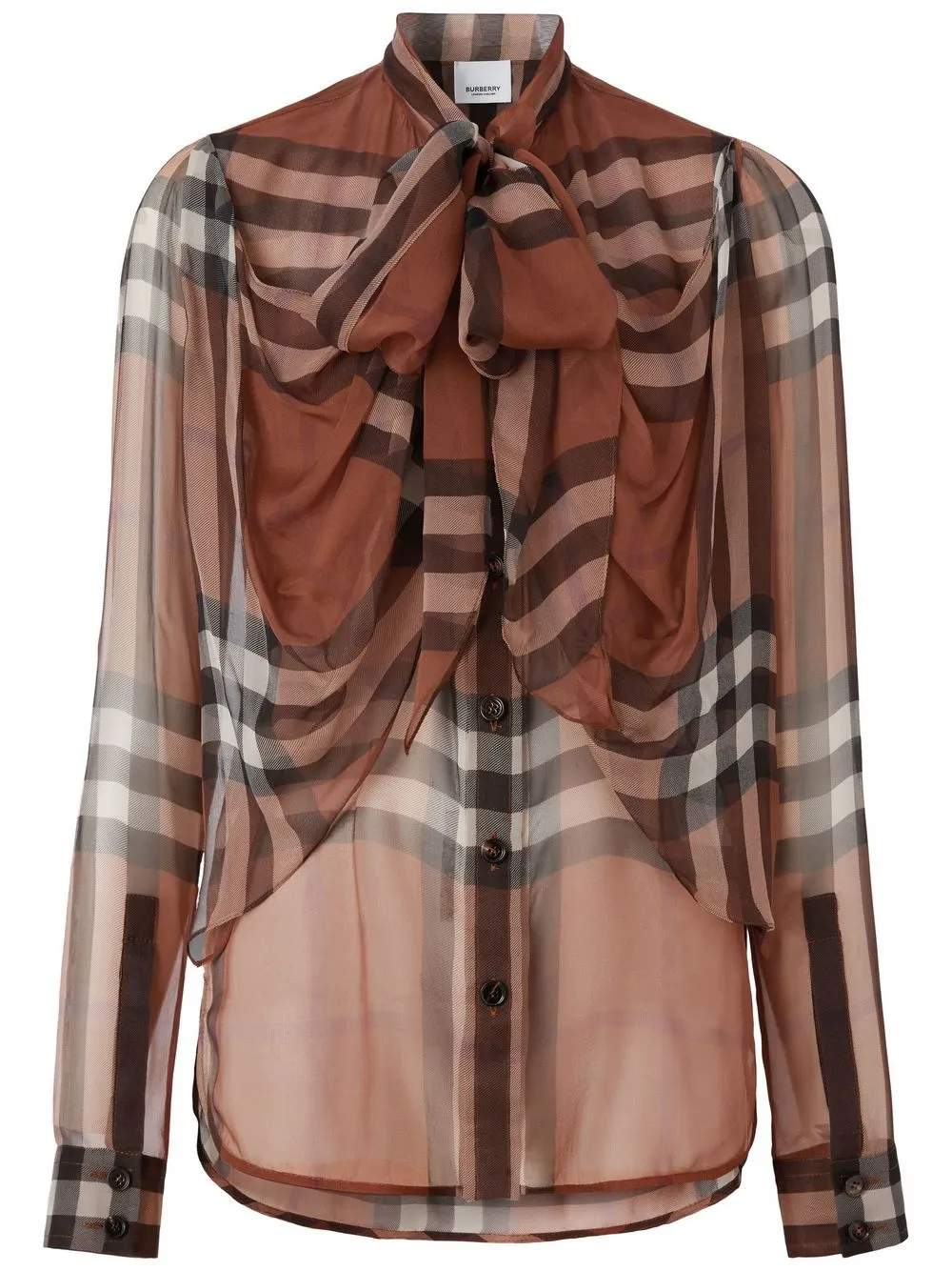 

Burberry blusa con estampado Vintage Check - Marrón