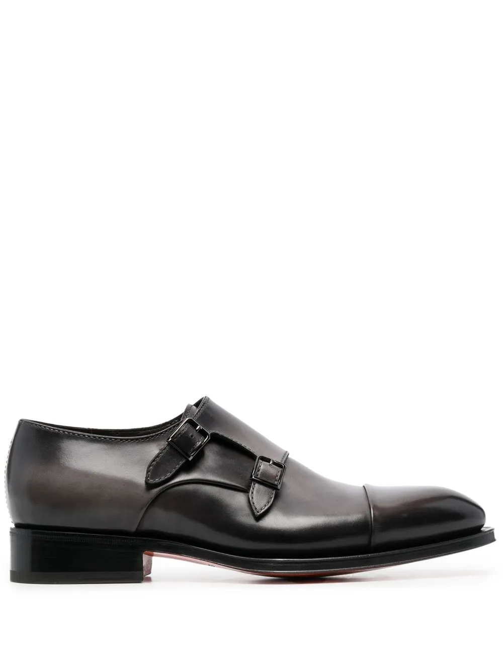 

Santoni two-strap leather brogues - Black