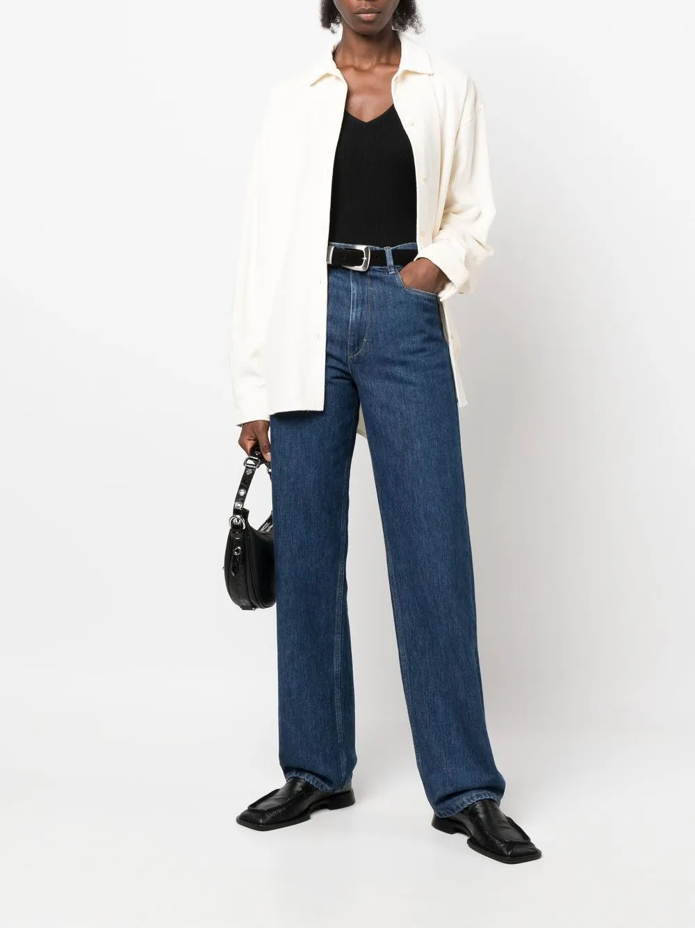 TOTEME Ribfluwelen blouse - Beige