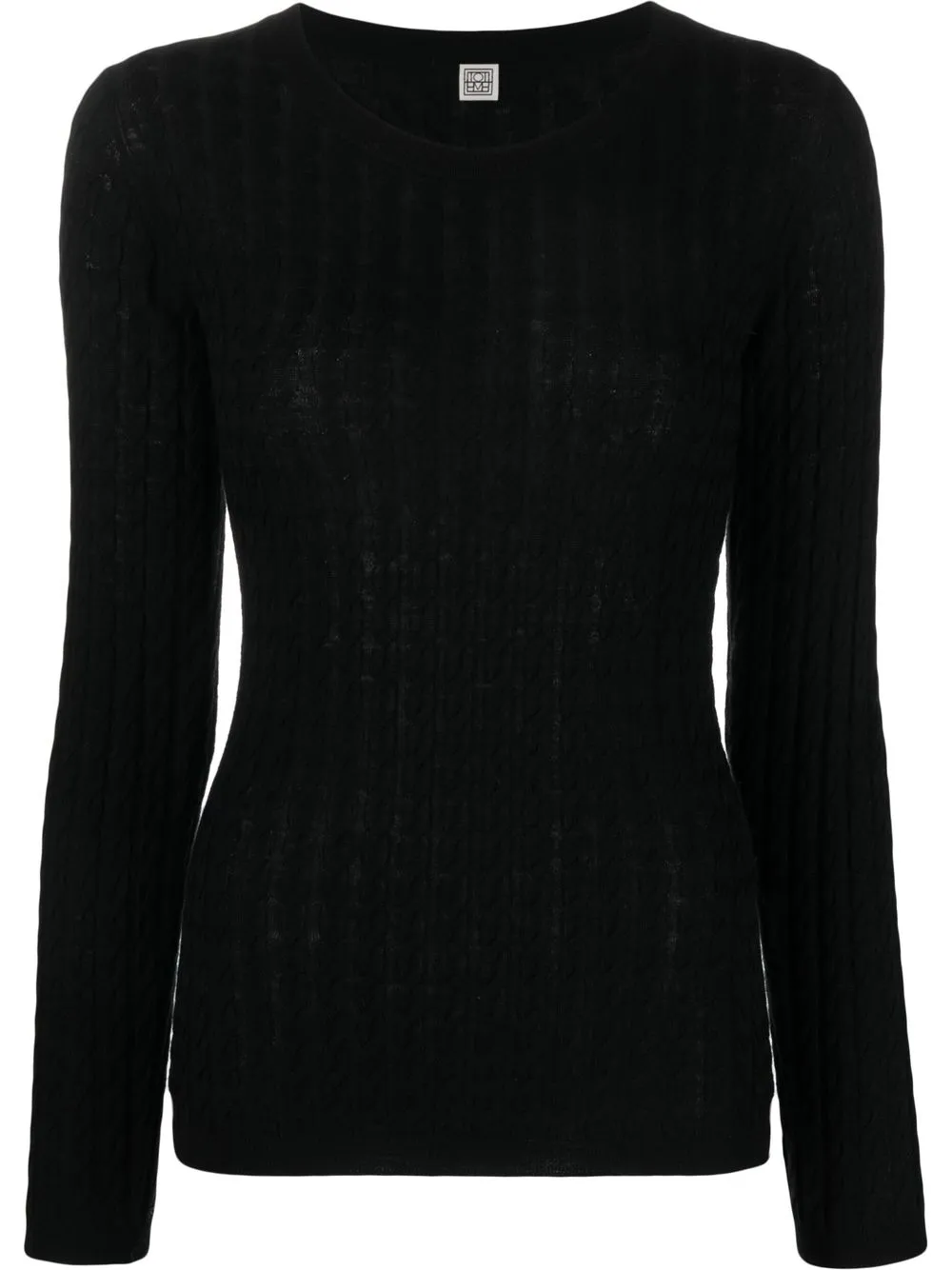 

TOTEME cable-knit wool jumper - Black