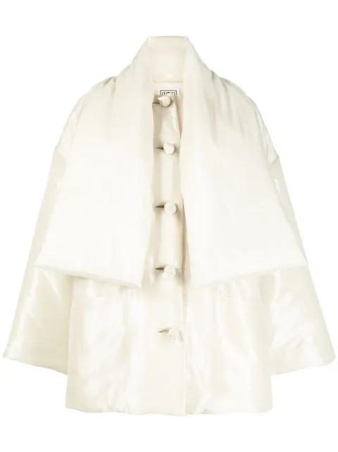 TOTEME padded-scarf short jacket