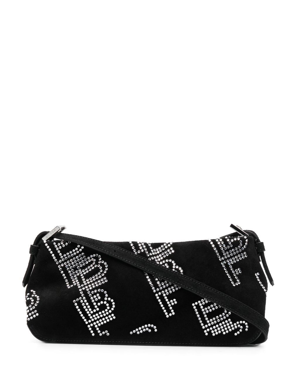 

BY FAR Dulce crystal-embellished shoulder bag - Black