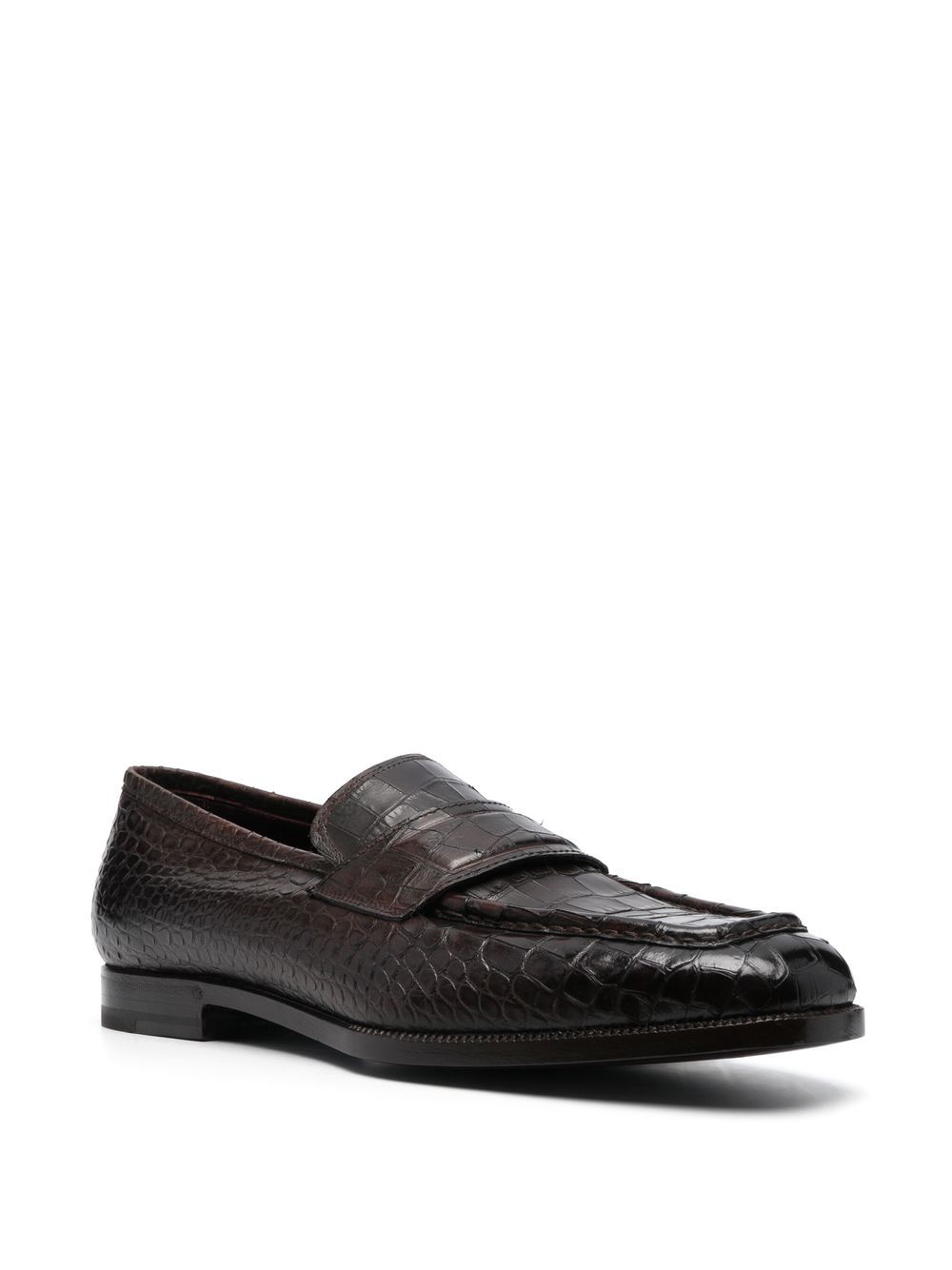 Lidfort crocodile-embossed Leather Loafers - Farfetch