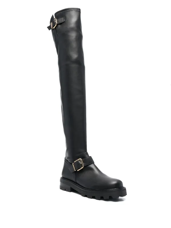 Jimmy Choo Biker Ll knee-high Boots Black FARFETCH TH