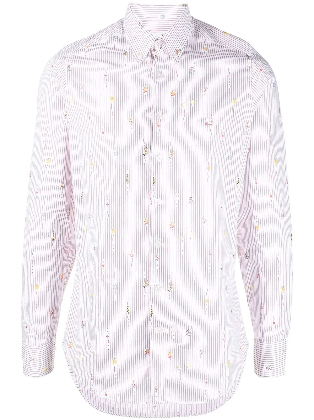 

ETRO striped motif-print shirt - White