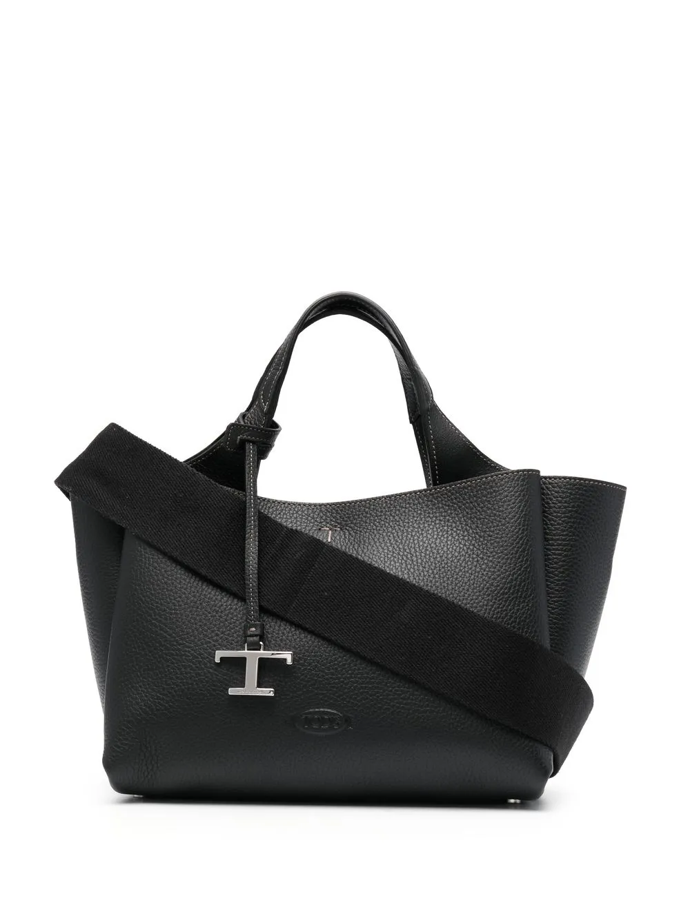 

Tod's tote con logo bordado - Negro