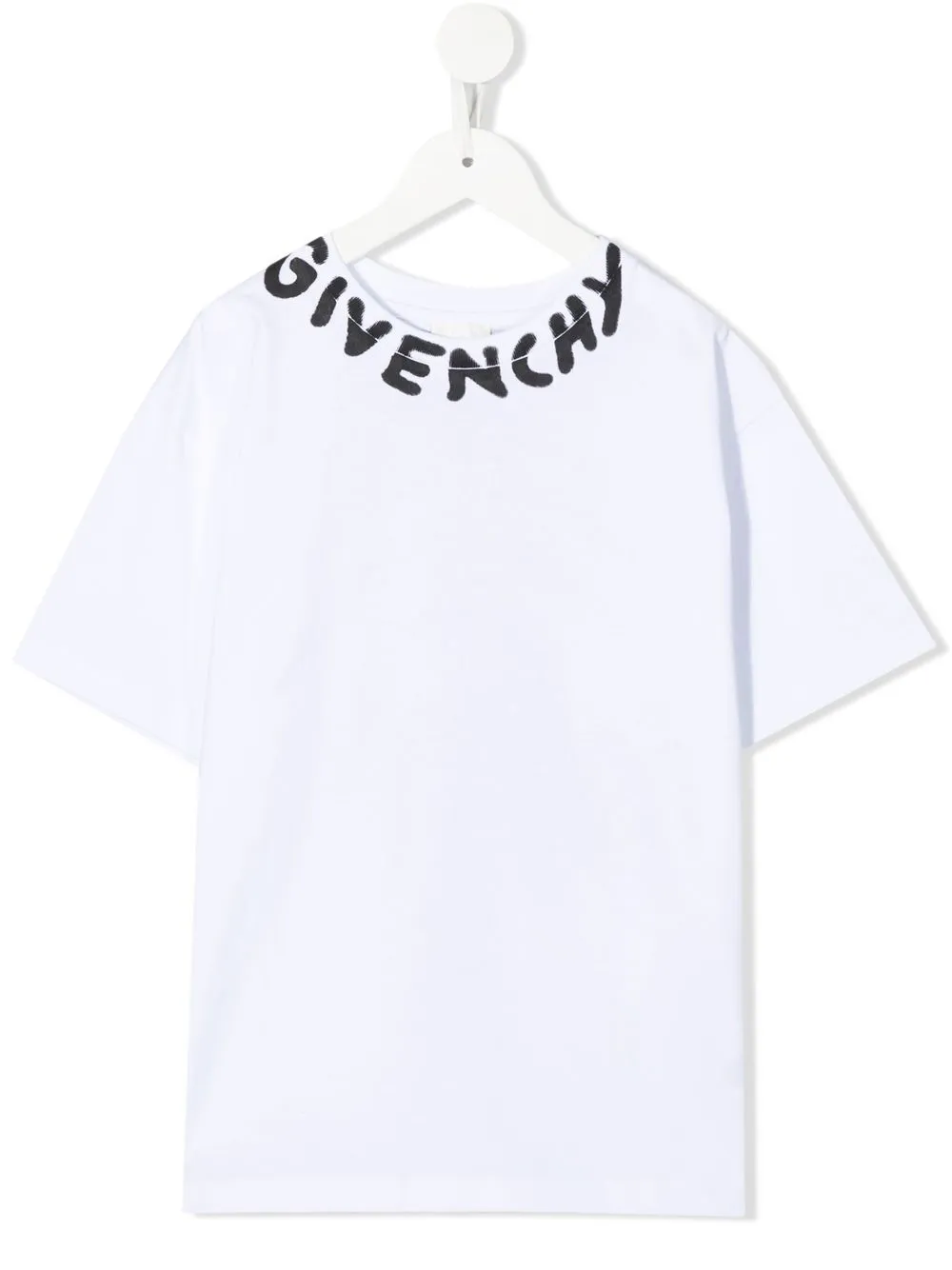 

Givenchy Kids playera manga corta con logo estampado - Blanco