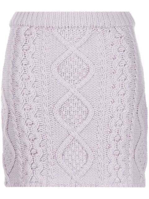 Rokh cable-knit mid-ride skirt