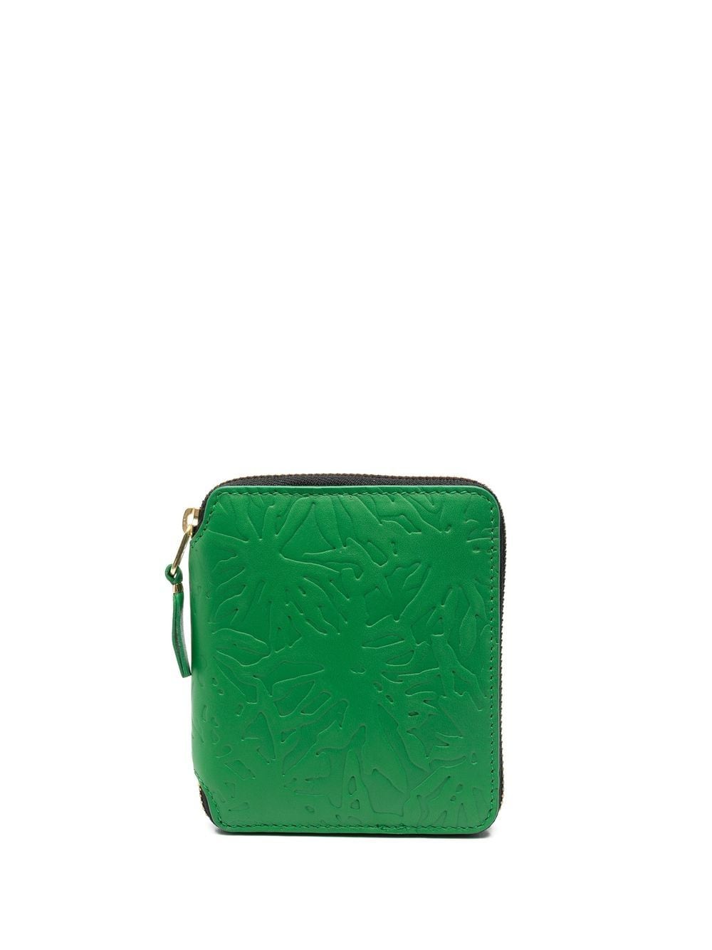 Valentino Rockstud Leather Zip Coin Purse/Card Holder Forest Green