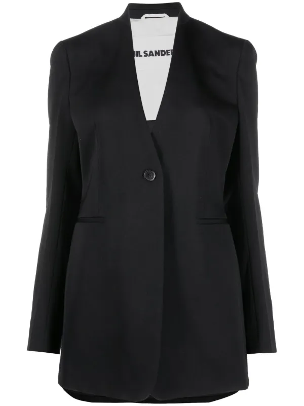 【関税込み】Jil Sander ブラック シングルジャケット Jil Sander シングルジャケット | ブラック | FARFETCH JP