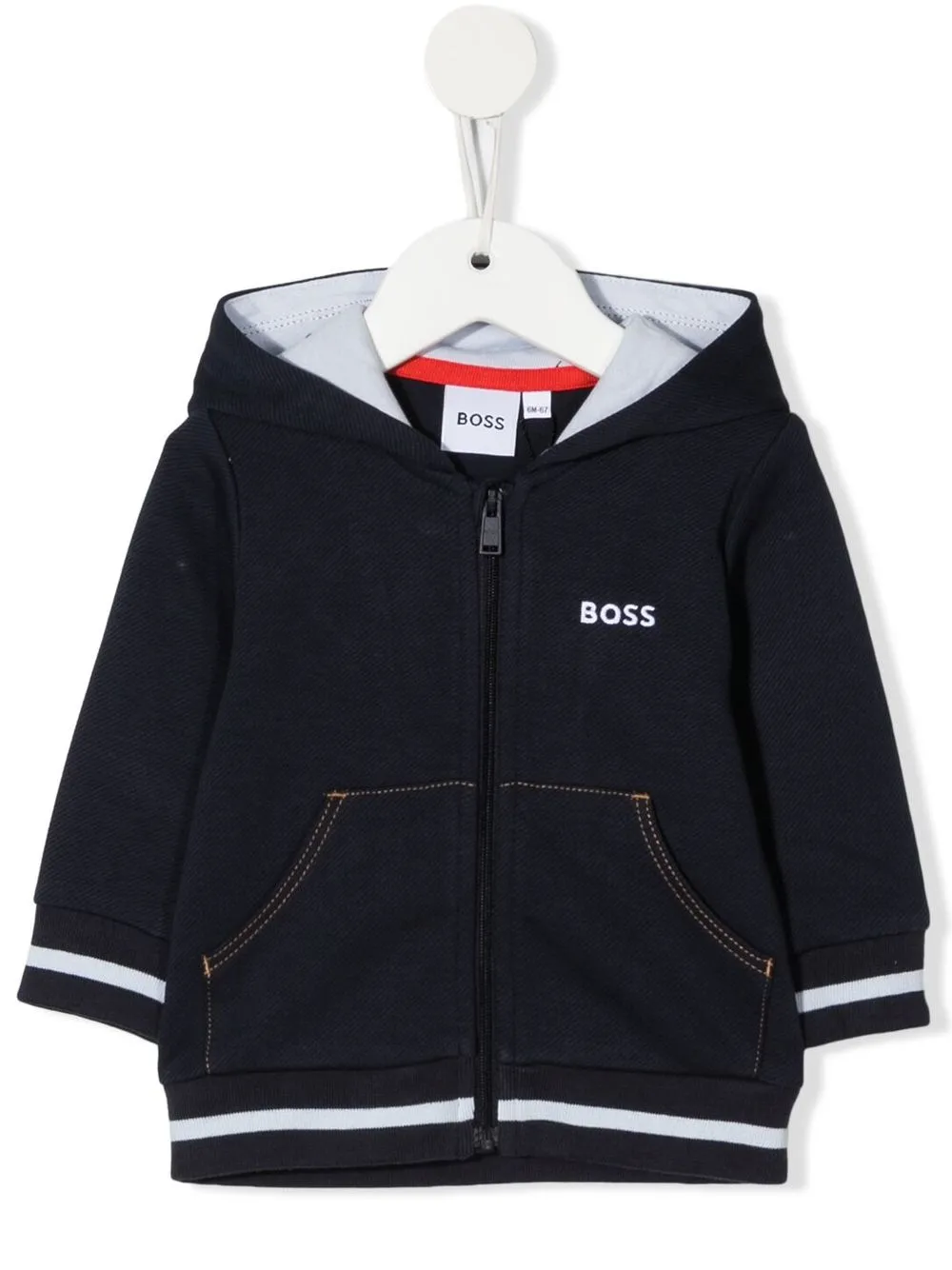 

BOSS Kidswear hoodie manga larga - Azul