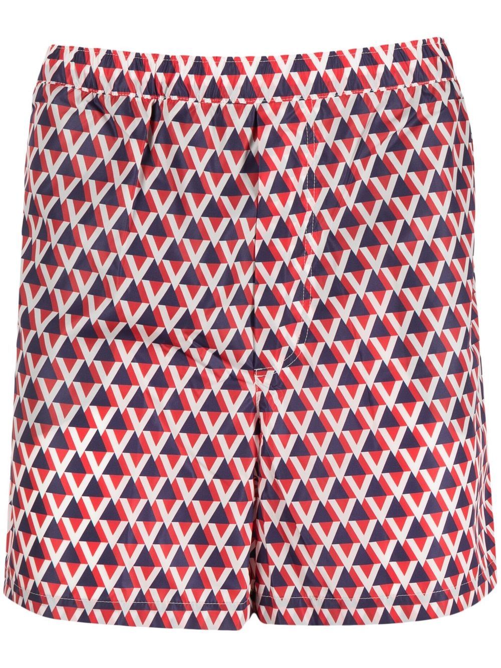 

Valentino shorts de playa con estampado geométrico - Rojo