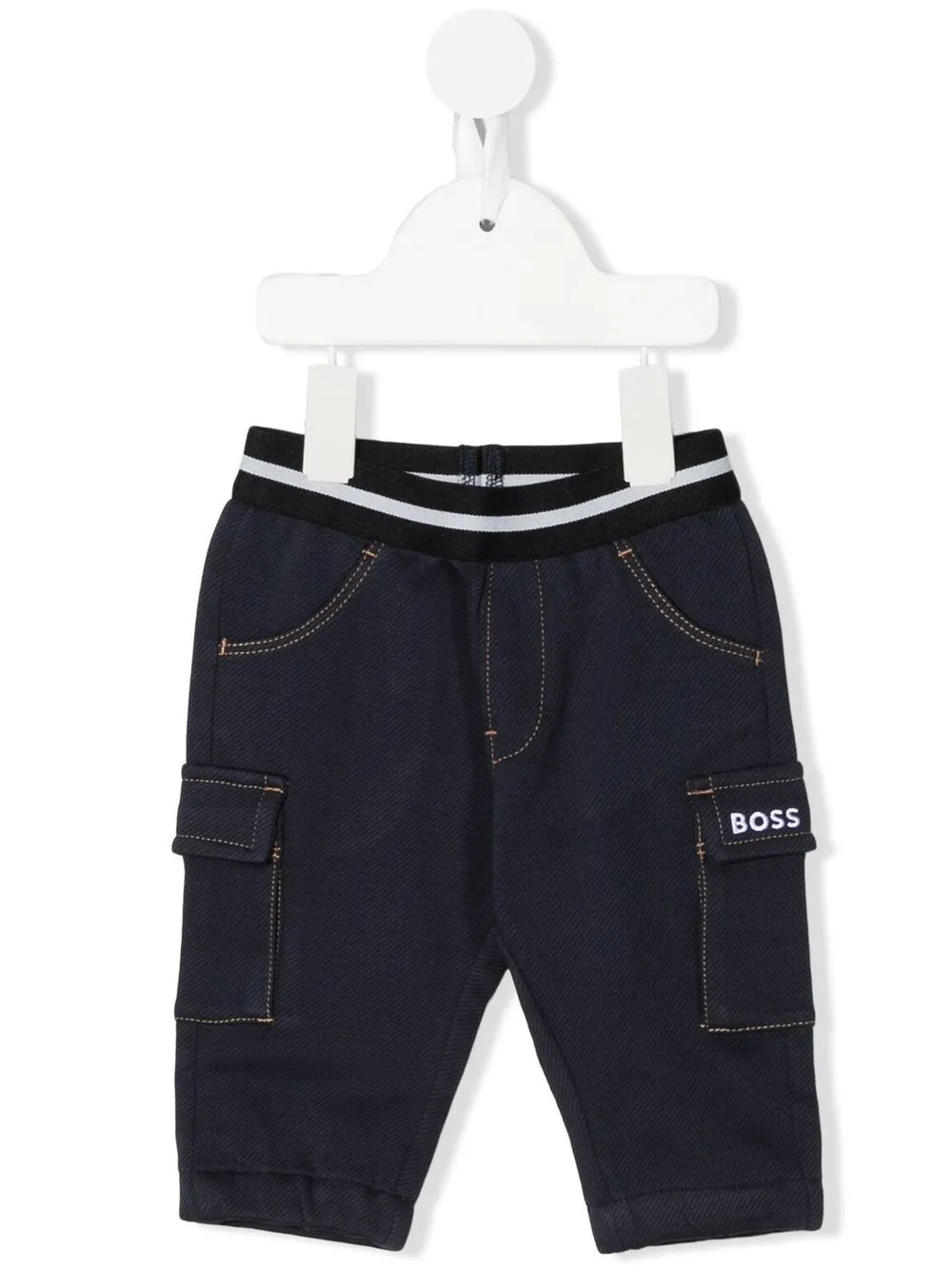 

BOSS Kidswear pantalones cargo rectos - Azul