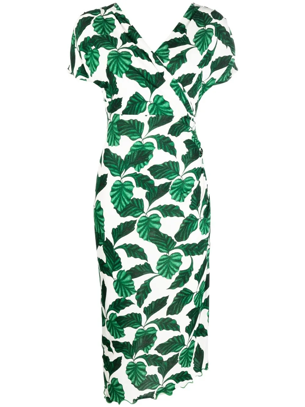 

DVF Diane von Furstenberg vestido midi con estampado Havana Begonia - Verde