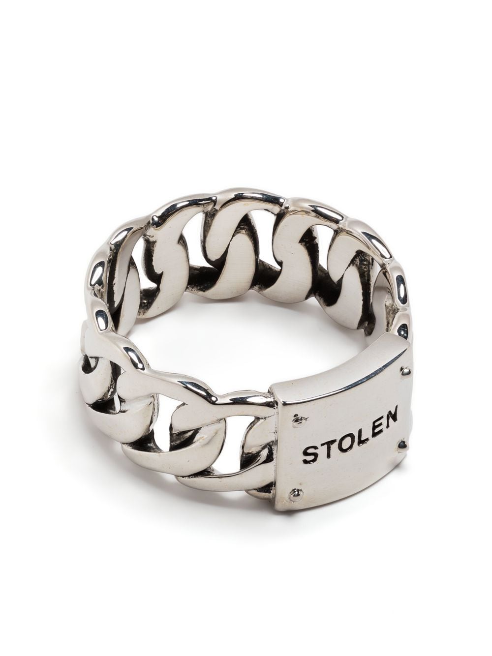 engraved curb-chain ring