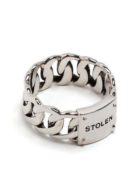Stolen Girlfriends Club engraved curb-chain ring