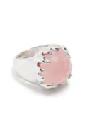 Stolen Girlfriends Club rose quartz claw ring - Pink