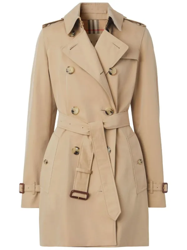 Burberry The Short Kensington Heritage Trench Coat Neutrals FARFETCH AE