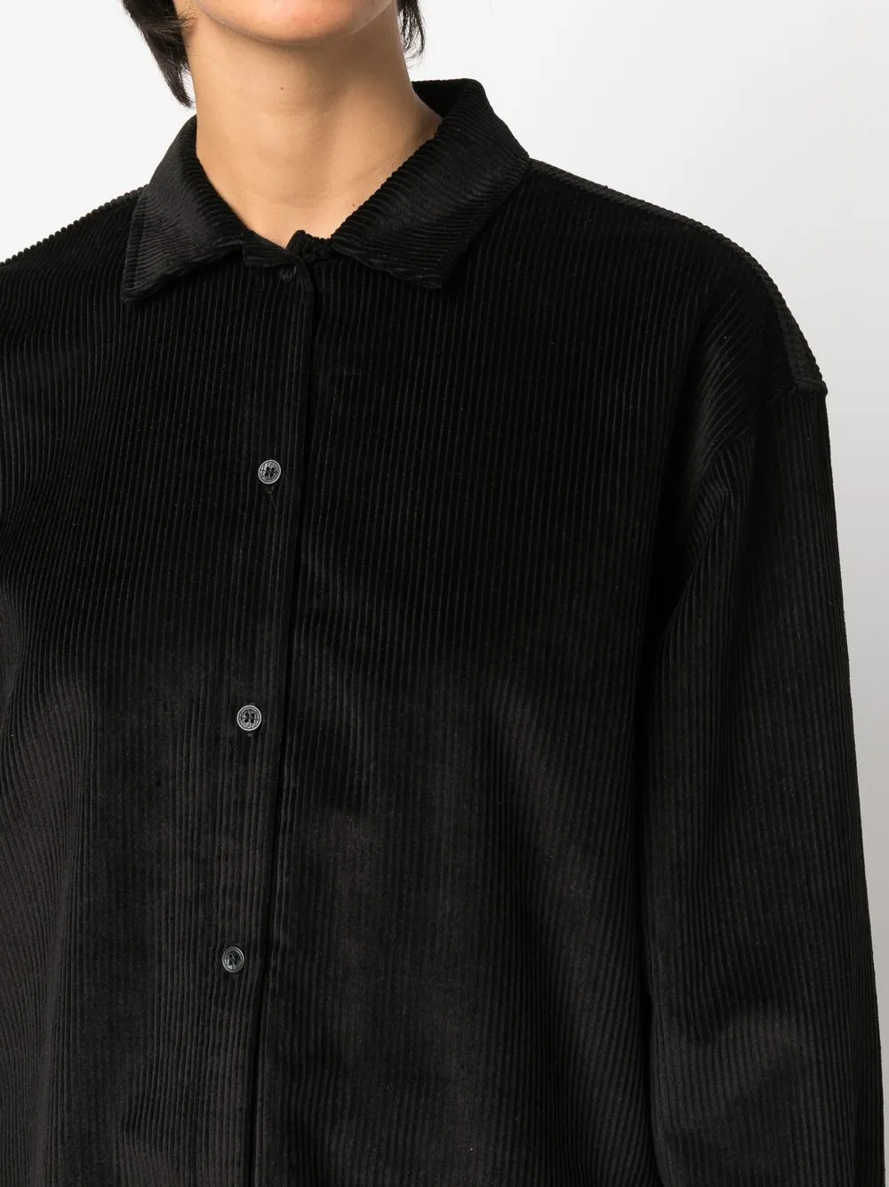 Black sales cord shirt