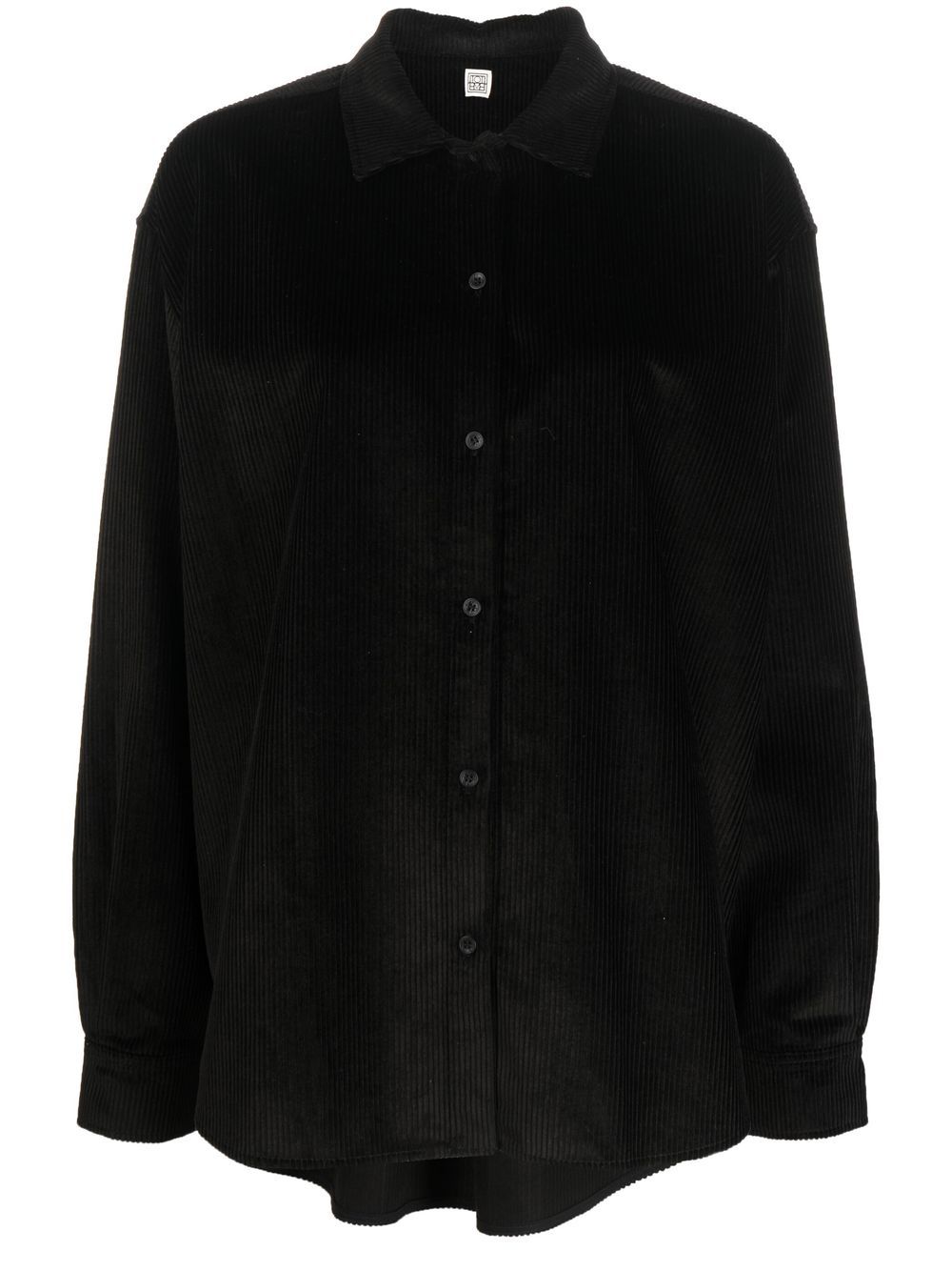 TOTEME long-sleeved corduroy shirt - Black