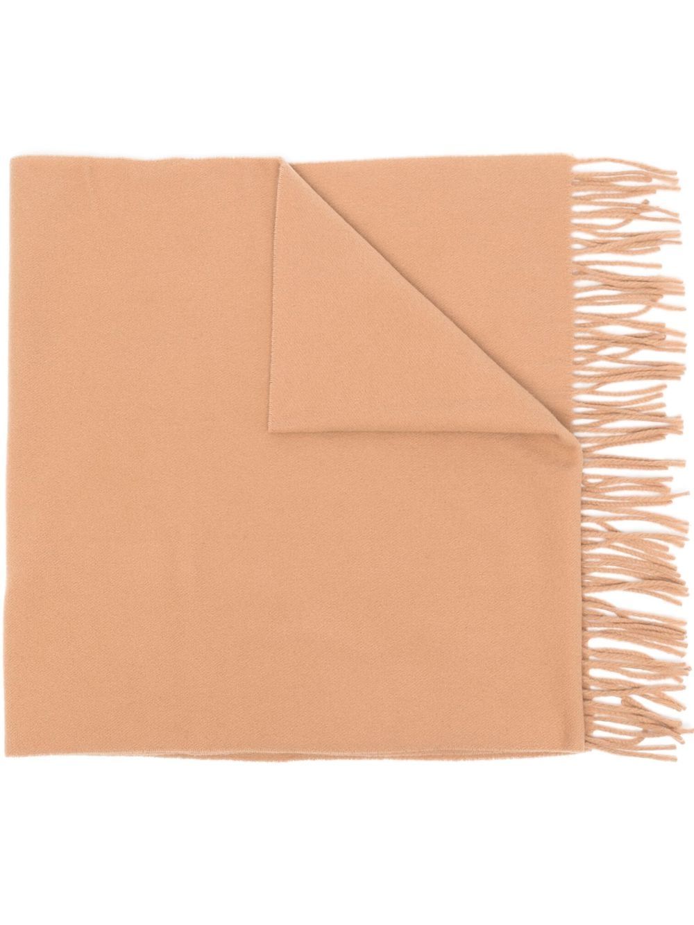 TOTEME fringe-edge virgin wool scarf - Brown