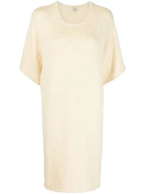 TOTEME textured knitted T-shirt dress